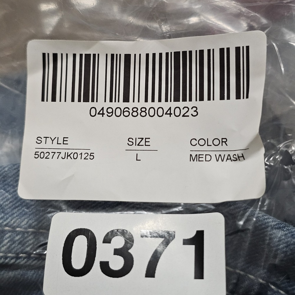Chelsea&Violet Women's Denim Jacket Large Blue Medium Wash Embroidery Floral 371 - Picture 15 of 15